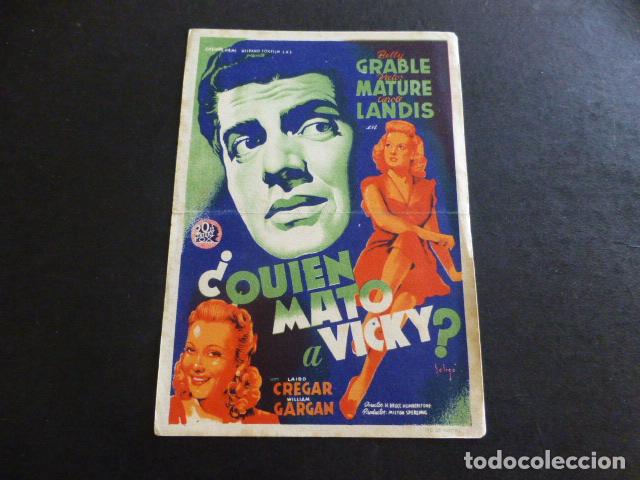 Cine: &iquest;QUIEN MAT&Oacute; A VICKY? PROGRAMA DE MANO SIN PUBLICIDAD - Foto 1