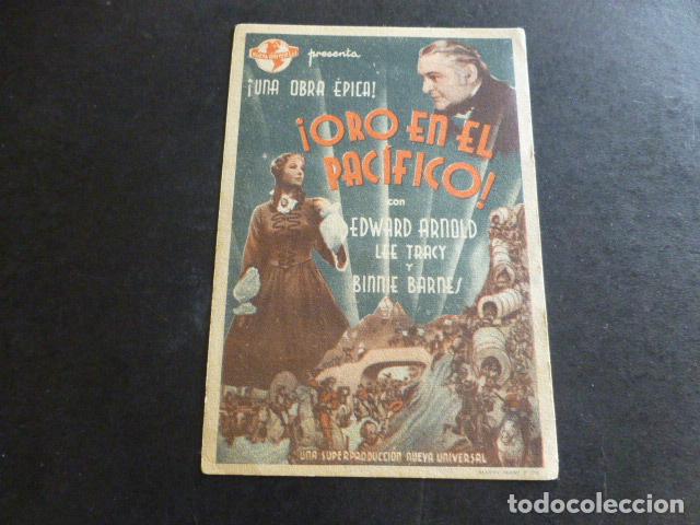 Cine: ORO EN EL PACIFICO PROGRAMA DE CINE SIN PUBLICIDAD - Foto 1