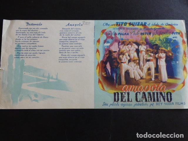 Cine: AMAPOLA DEL CAMINO PROGRAMA DE CINE DOBLE CON CANCIONERO - Foto 1