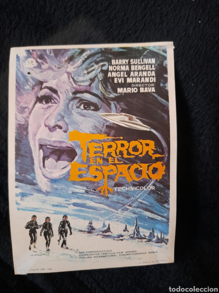 Cine: Terror en el espacio, folleto de mano de Cine Capitol - Foto 1