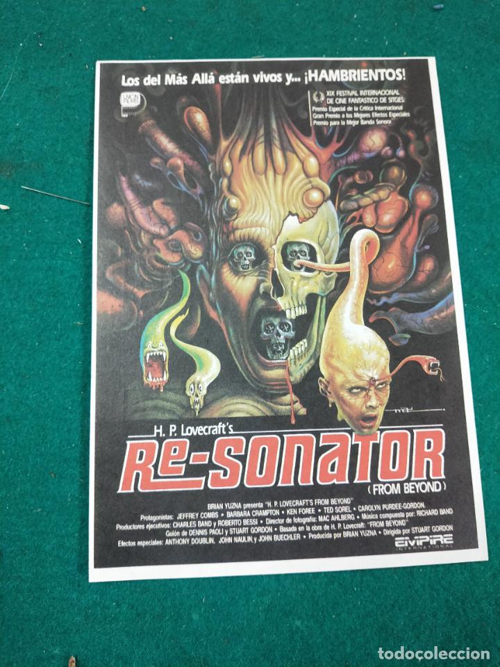 Cine: PROGRAMA DE CINE RE-SONATOR (LOVECRAFTS) CON PUBLICIDAD. - Foto 1