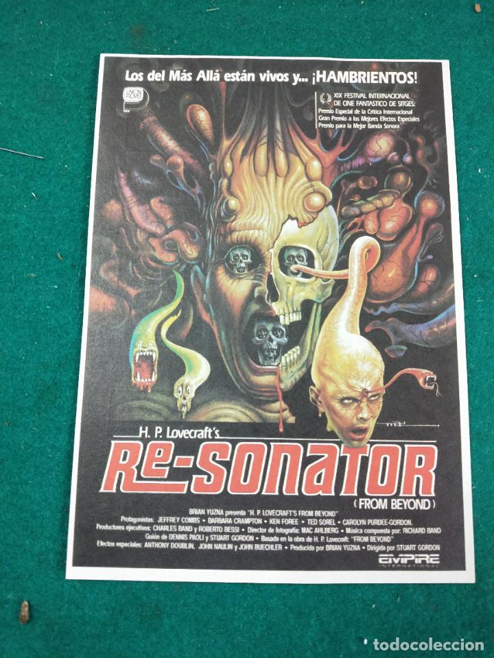 Cine: PROGRAMA DE CINE RE-SONATOR (LOVECRAFTS) CON PUBLICIDAD. - Foto 1