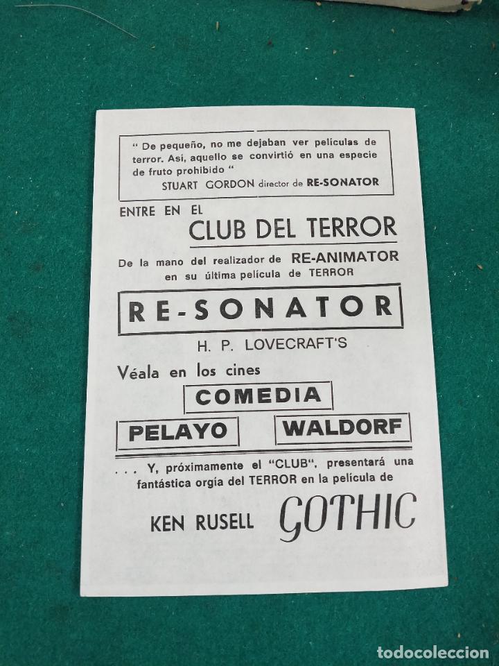 Cine: PROGRAMA DE CINE RE-SONATOR (LOVECRAFTS) CON PUBLICIDAD. - Foto 2