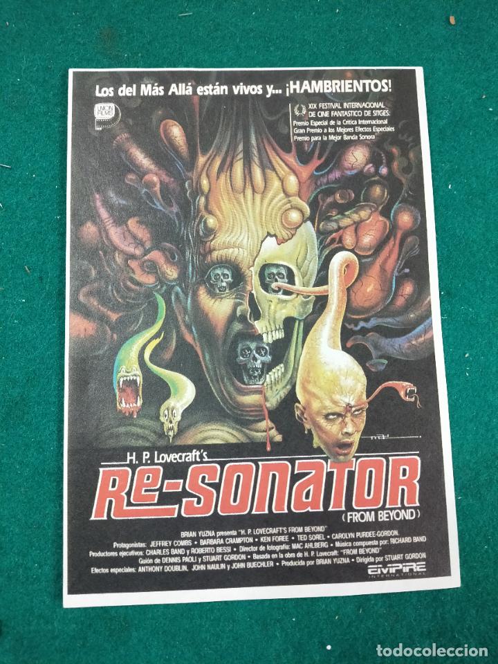 Cine: PROGRAMA DE CINE RE-SONATOR (LOVECRAFTS) CON PUBLICIDAD. - Foto 1