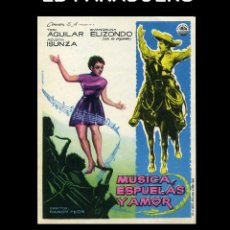 Cine: FOLLETO DE MANO ORIGINAL AÑO 1955 MUSICA ESPUELAS Y AMOR. Lote 361169590