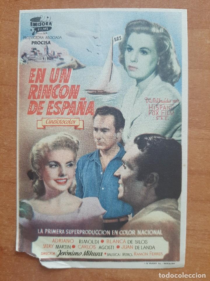 Cine: PROGRAMA DE MANO :EN UN RINC&Oacute;N DE ESPA&Ntilde;A - MANOLO ESCOBAR - Foto 1