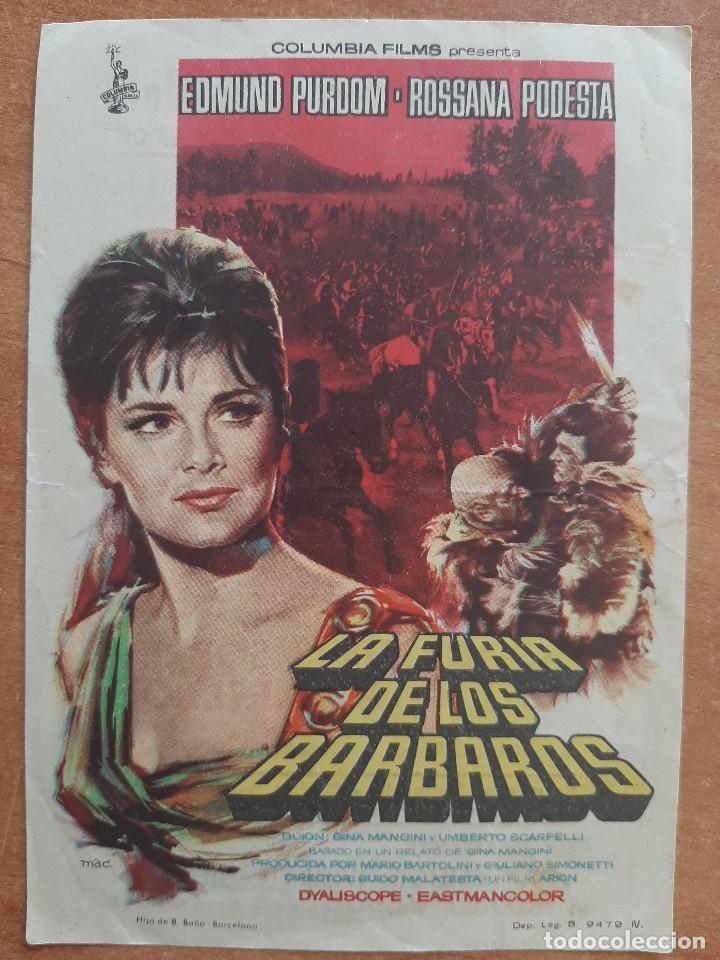 Cine: PROGRAMA DE MANO : LA FURIA DE LOS B&Aacute;RBAROS - Foto 1