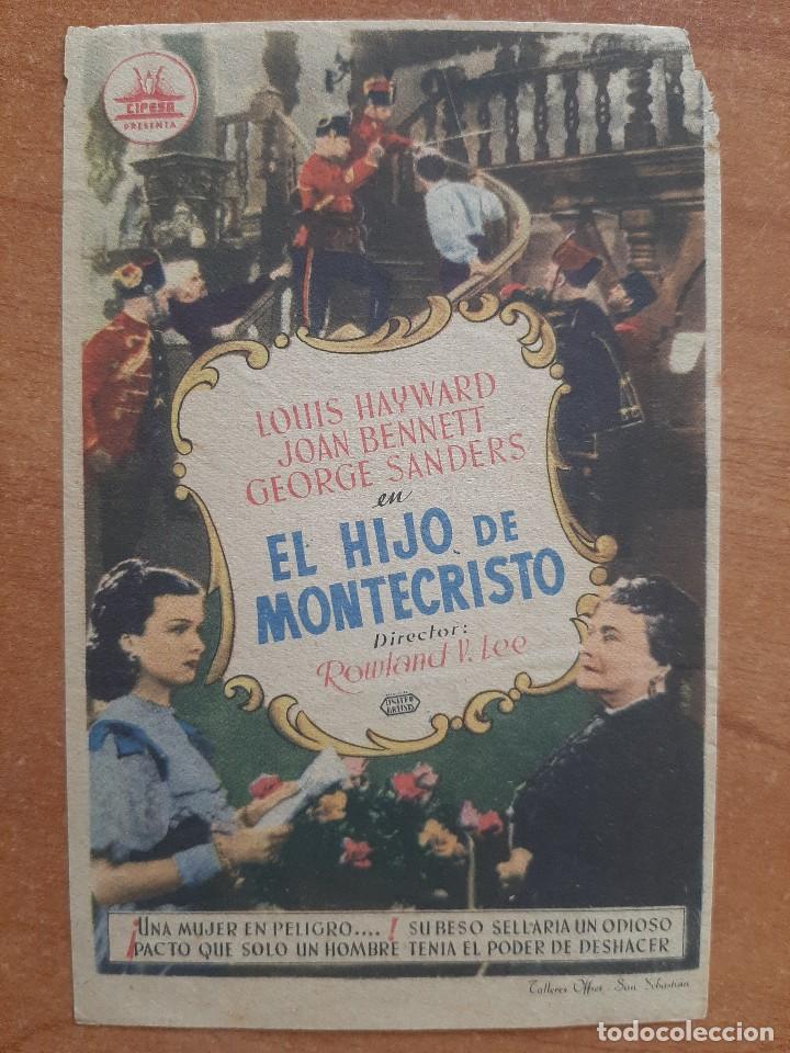Cine: PROGRAMA DE MANO : EL HIJO DE MONTECRISTO - Foto 1