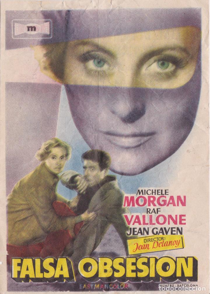 Kino: PROGRAMA DE CINE, FALSA OBSESI&Oacute;N - MICHELE MORGAN - CINE DIANA, TEATRO APOLO - 1956