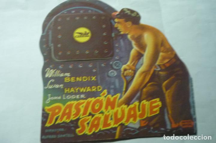 Kino: programa troquelado pasion salvaje. susan hayward- publicidad cine dorado -zaragoza