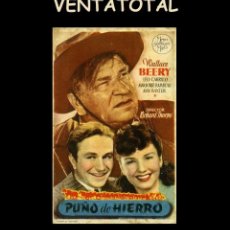Cine: FOLLETO DE MANO ORIGINAL AÑO 1940 PUÑO DE HIERRO. Lote 361654785