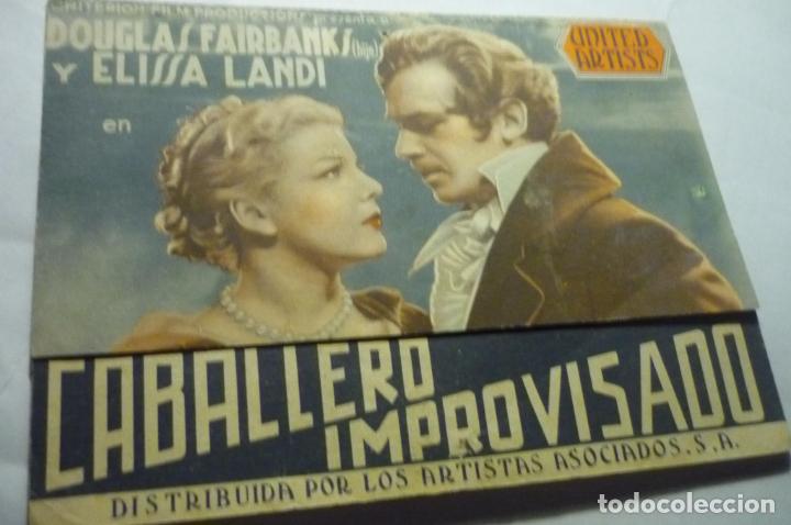 Cine: programa doble caballero improvisado.-douglas fairbanks -publicidad - Foto 1