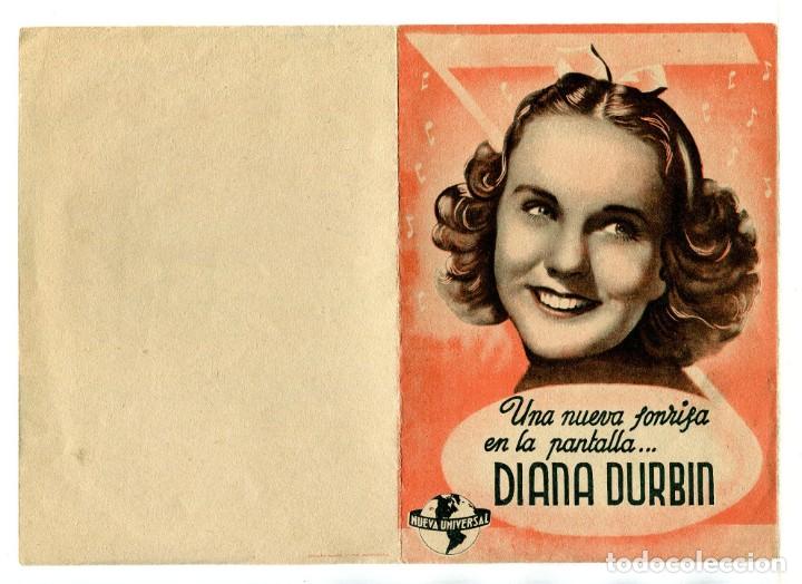 Cinema: MENTIROSILLA, con Diana Durbin. 12 X 17 cms.