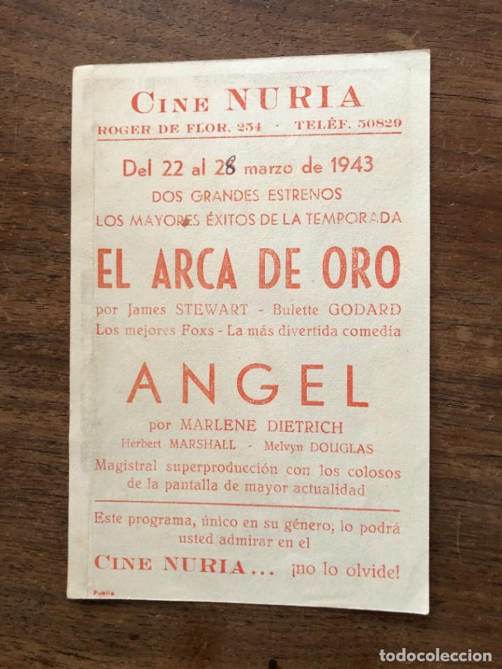 Cine: PROGRAMA DE MANO &Aacute;NGEL DE ERNEST LUBISCH - Foto 2