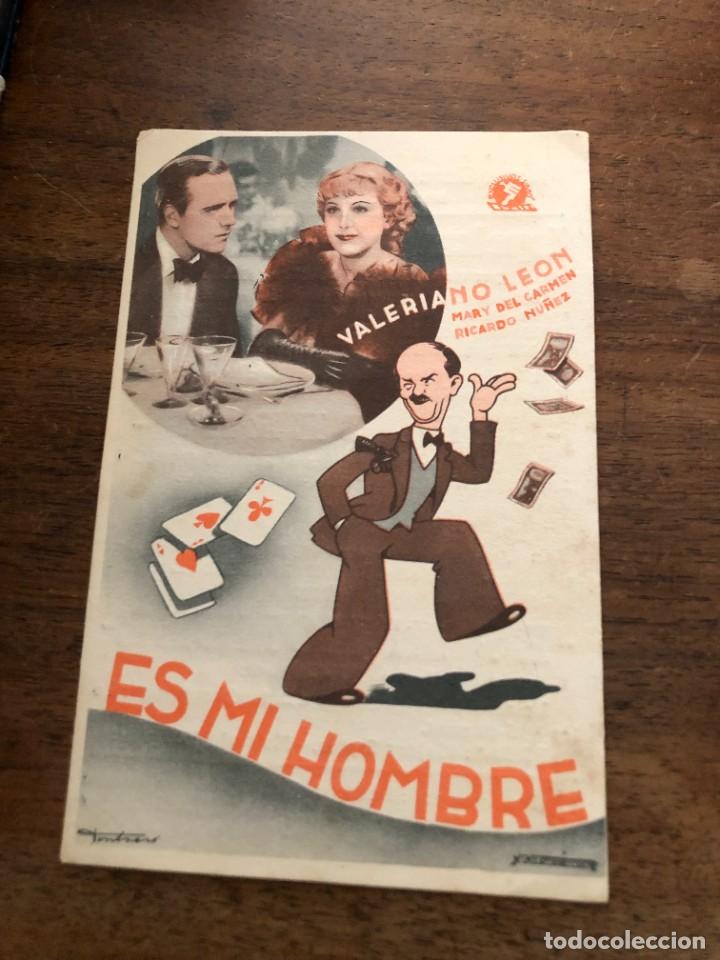 Cine: PROGRAMA DE MANO ES MI HOMBRE. PROGRAMACI&Oacute;N DE 1938, GUERRA CIVIL. - Foto 1