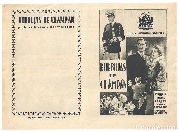 Cine: PTCC2 10 BURBUJAS DE CHAMPAN PROGRAMA DOBLE CINAES NORA GREGOR HARRY LIEDTRE - Foto 1