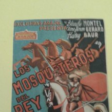 Cine: LOS MOSQUETEROS DEL REY BLANCHE MONTEL ORIGINAL EXC. ARAJOL S.P. ALGUN DEFECTO. Lote 362914400