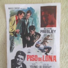 Cine: FOLLETO DE MANO DE LA PELICULA PISO DE LONA - ELVIS PRESLEY CON PUBLICIDAD. Lote 362955430