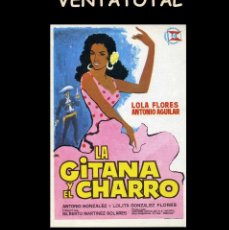 Cine: FOLLETO DE MANO ORIGINAL AÑO 1964 LA GITANA Y EL CHARRO - LOLA FLORES. Lote 363007565