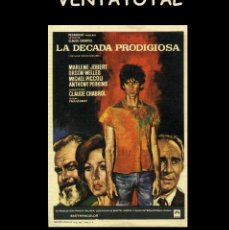 Cine: FOLLETO DE MANO ORIGINAL AÑO 1971 LA DECADA PRODIGIOSA. Lote 363017025