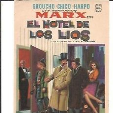 Cine: PROGRAMA CINE EL HOTEL DE LOS LIOS GROUCHO CHICO HARPO MARX. Lote 363048100