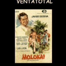 Cine: FOLLETO DE MANO ORIGINAL AÑO 1959 MOLOKAI LA ISLA MALDITA. Lote 363174020