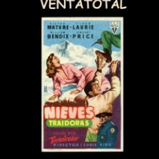 Cine: FOLLETO DE MANO ORIGINAL AÑO 1954 NIEVES TRAIDORAS. Lote 363177140
