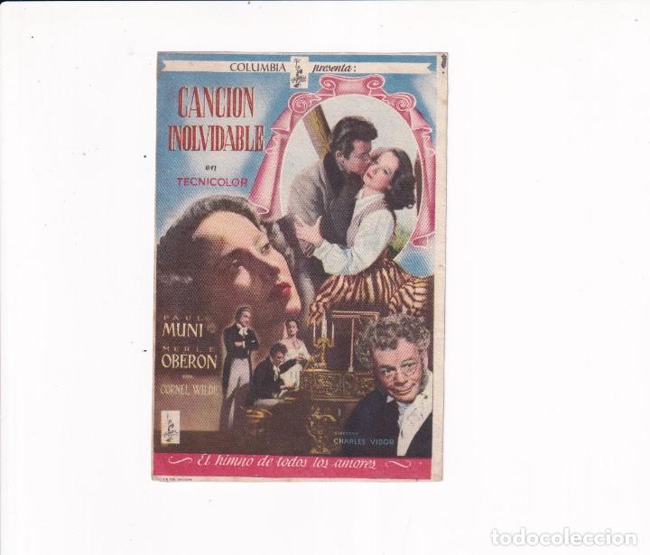Cine: CANCION INOLVIDABLE .- PAUL MUNI - Foto 1
