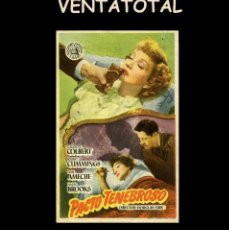 Cine: FOLLETO DE MANO ORIGINAL AÑO 1948 PACTO TENEBROSO. Lote 363289280