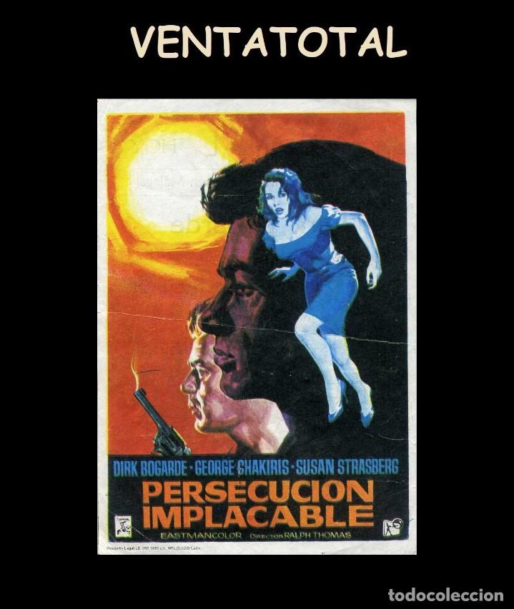 Cine: FOLLETO DE MANO ORIGINAL A&Ntilde;O 1964 PERSECUCION IMPLACABLE - Foto 1
