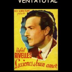 Cine: FOLLETO DE MANO DOBLE ORIGINAL AÑO 1944 LECCIONES DE BUEN AMOR