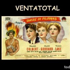 Cine: FOLLETO DE MANO ORIGINAL AÑO 1943 SANGRE EN FILIPINAS. Lote 363311250