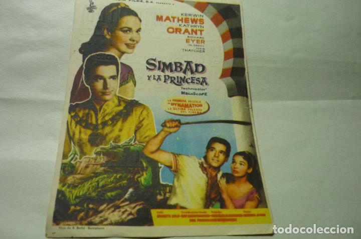 Kino: programa simbad y la princesa -kerwin mathews publicidad oriente de verano-alameda moron??