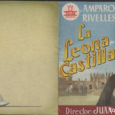 Cine: FOLLETO MANO CINE SIN PUBLICIDAD LA LEONA CASTILLA - AMPARO RIVELLES TEIXEIRA MAYO LUNA FAJARDO. Lote 363869065