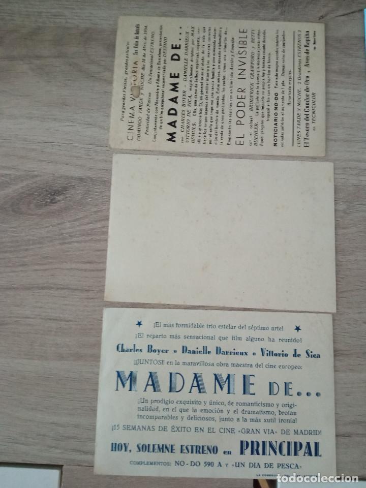 Cine: MADAME DE..., CHARLES BOYER, VARIANTE DISTRIBUIDORA - Foto 2