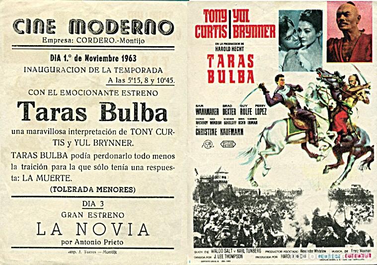 Cine: Programa de mano Cine Moderno. Montijo (Badajoz) - Foto 1