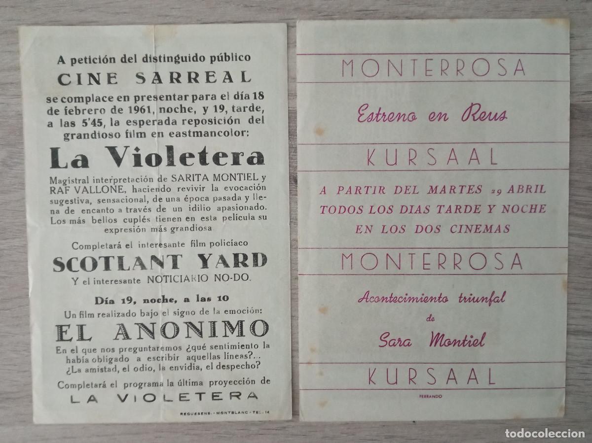 Cine: LA VIOLETERA, SARA MONTIEL, VARIANTE - Foto 2
