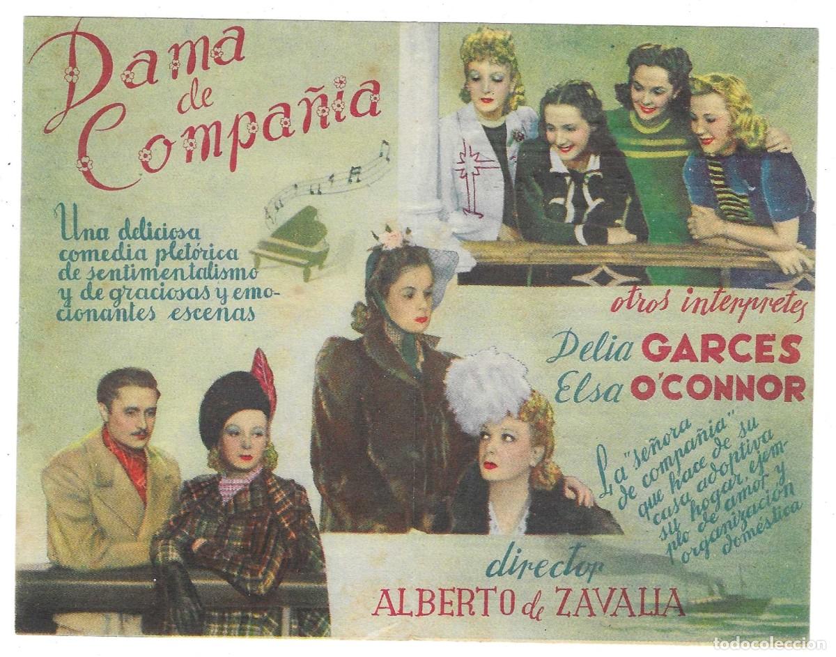 Cine: Programa Cine. Dama de Compa&ntilde;&iacute;a. diptico. 19-1435 - Foto 1