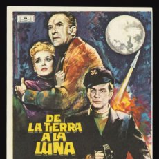 Cine: DE LA TIERRA A LA LUNA / PROGRAMA DE CINE CON PUBLICIDAD EN TRASERA (CI-FI). Lote 364765601