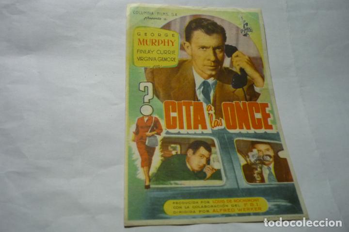  Foglietti di film di film antichi di cinema: programa cita alas once.-george murphy.-publicidad bonifaz .-santander