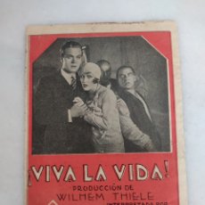 Cine: INÉDITO PROGRAMA DE CINE VIVA LA VIDA AÑO 1931 UFA. Lote 365888586