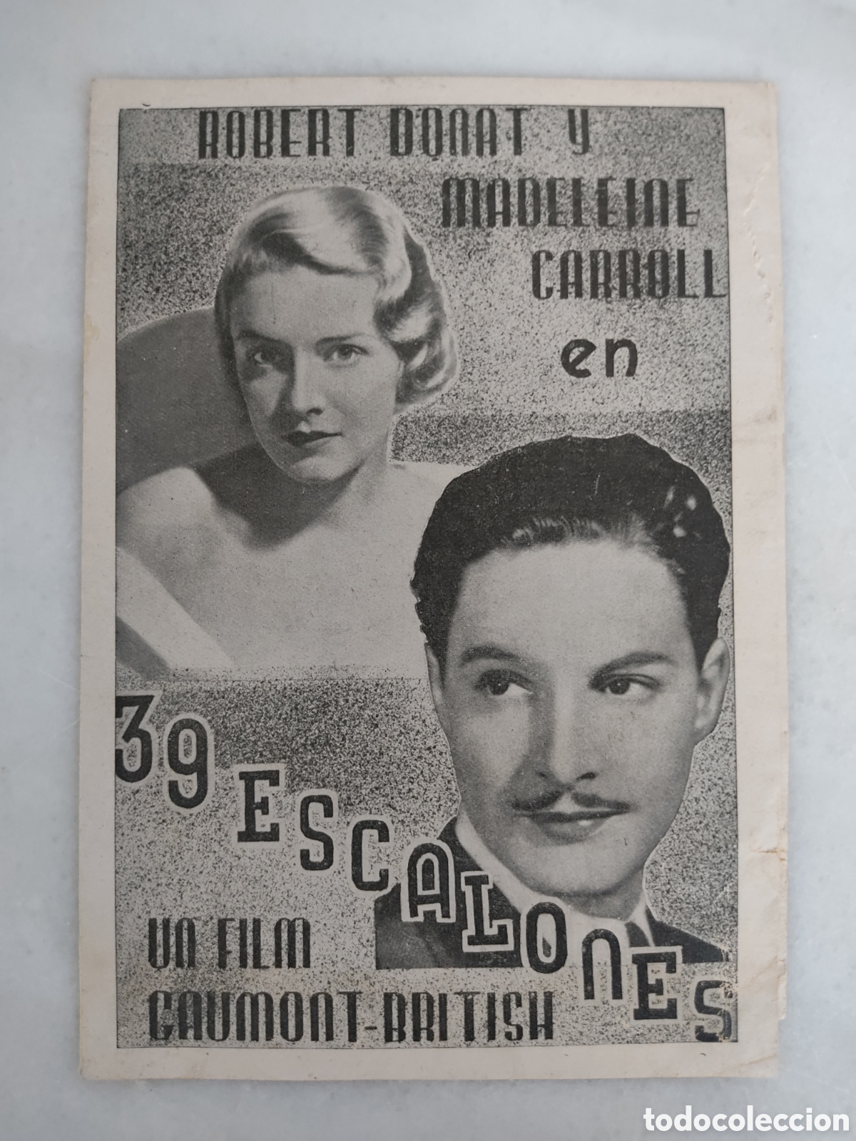 Cine: Antiguo programa de cine 39 escalones Madeleine Carroll - Foto 1