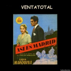 Cine: FOLLETO DE MANO DOBLE ORIGINAL AÑO 1953 ASI ES MADRID. Lote 365924641