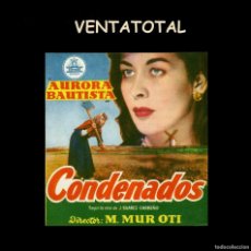 Cine: FOLLETO DE MANO DOBLE ORIGINAL AÑO 1953 CONDENADOS. Lote 365926481