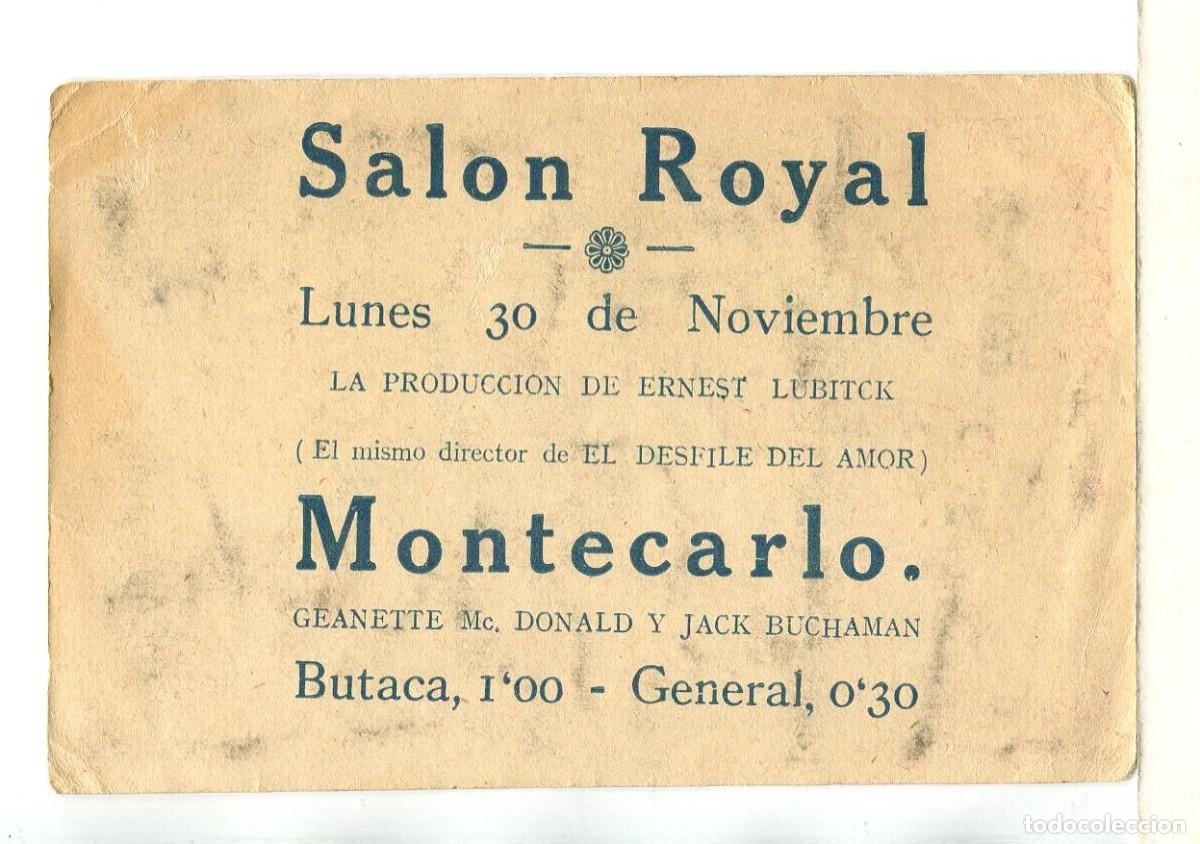 Cine: MONTECARLO, con JEANNETE MAC DONALD. - Foto 2