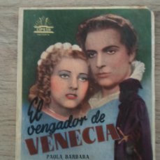 Cine: EL VENGADOR DE VENECIA, PAOLA BARBARA, MAJESTIC CINEMA, 1950. Lote 366183461