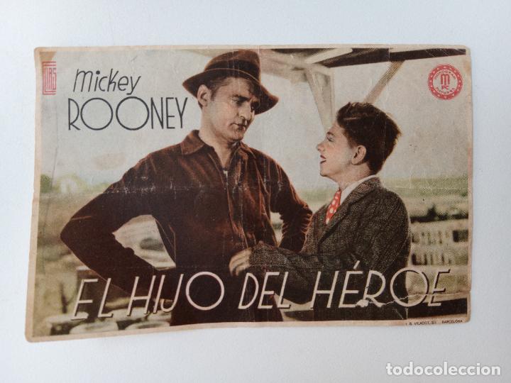 Cinema: FOLLETO DE MANO DE CINE. EL HIJO DEL H&Eacute;ROE. MICKEY ROONEY