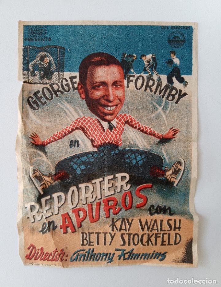 Cinema: FOLLETO DE MANO DE CINE. REPORTER EN APUROS. KAY WALSH, BETTY STOCKFELD