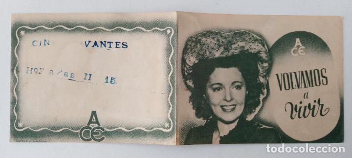 Cinema: FOLLETO DE MANO DE CINE. VOLVAMOS A VIVIR