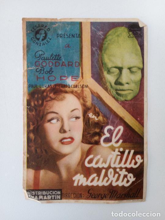Cinema: FOLLETO DE MANO DE CINE. EL CASTILLO MALDITO. PAULETTE GODDARD, BOB HOPE